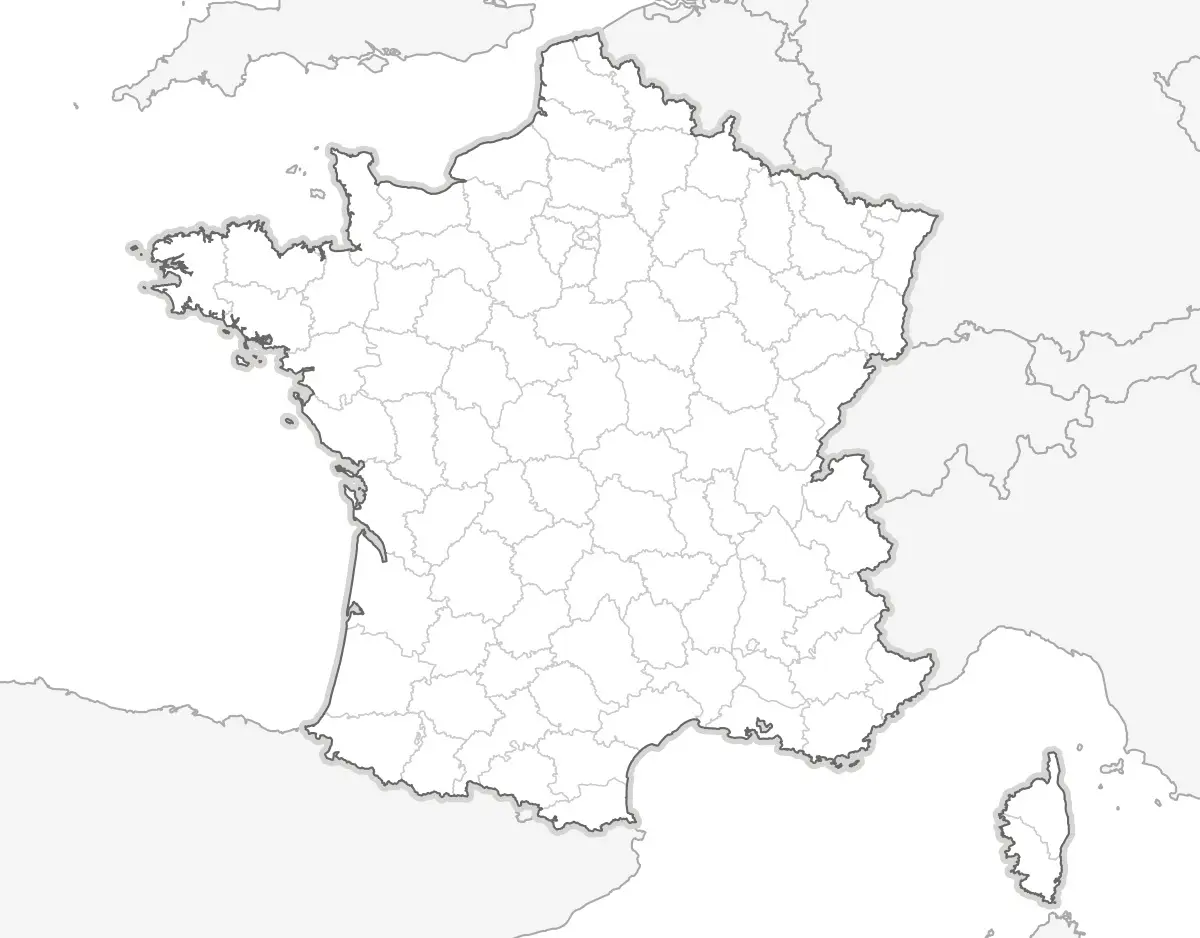 France blank map