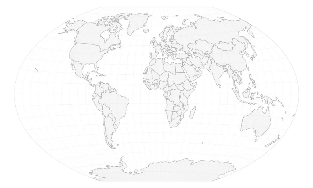 Carte du monde projetée en Winkel Tripel