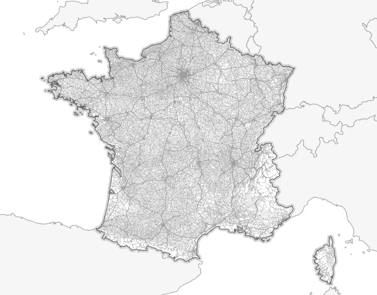 French roads network